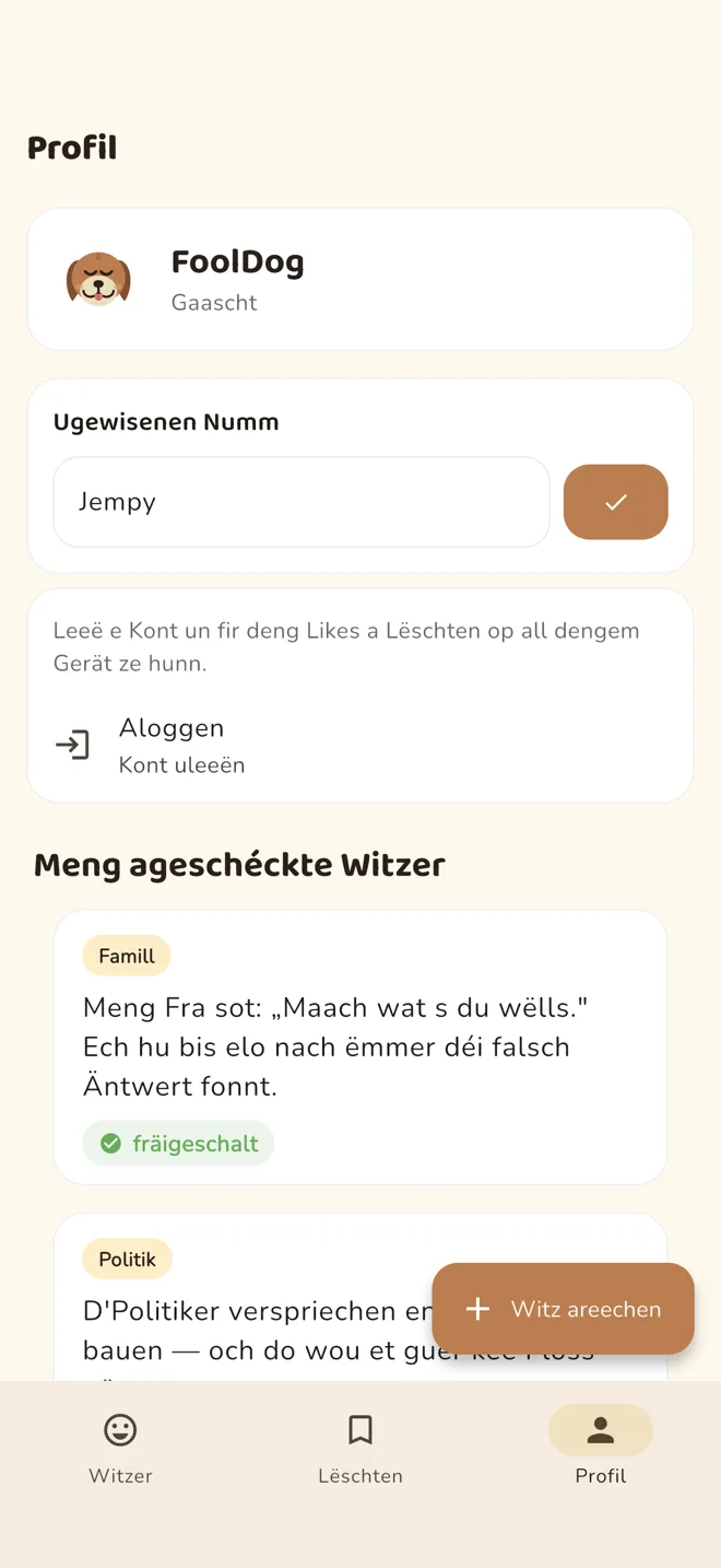 Direkt lass — ouni Kont.