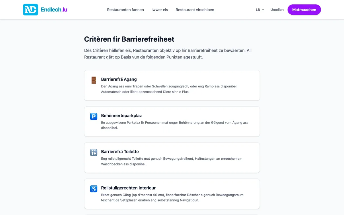 Critèren fir Barrierefreiheet
